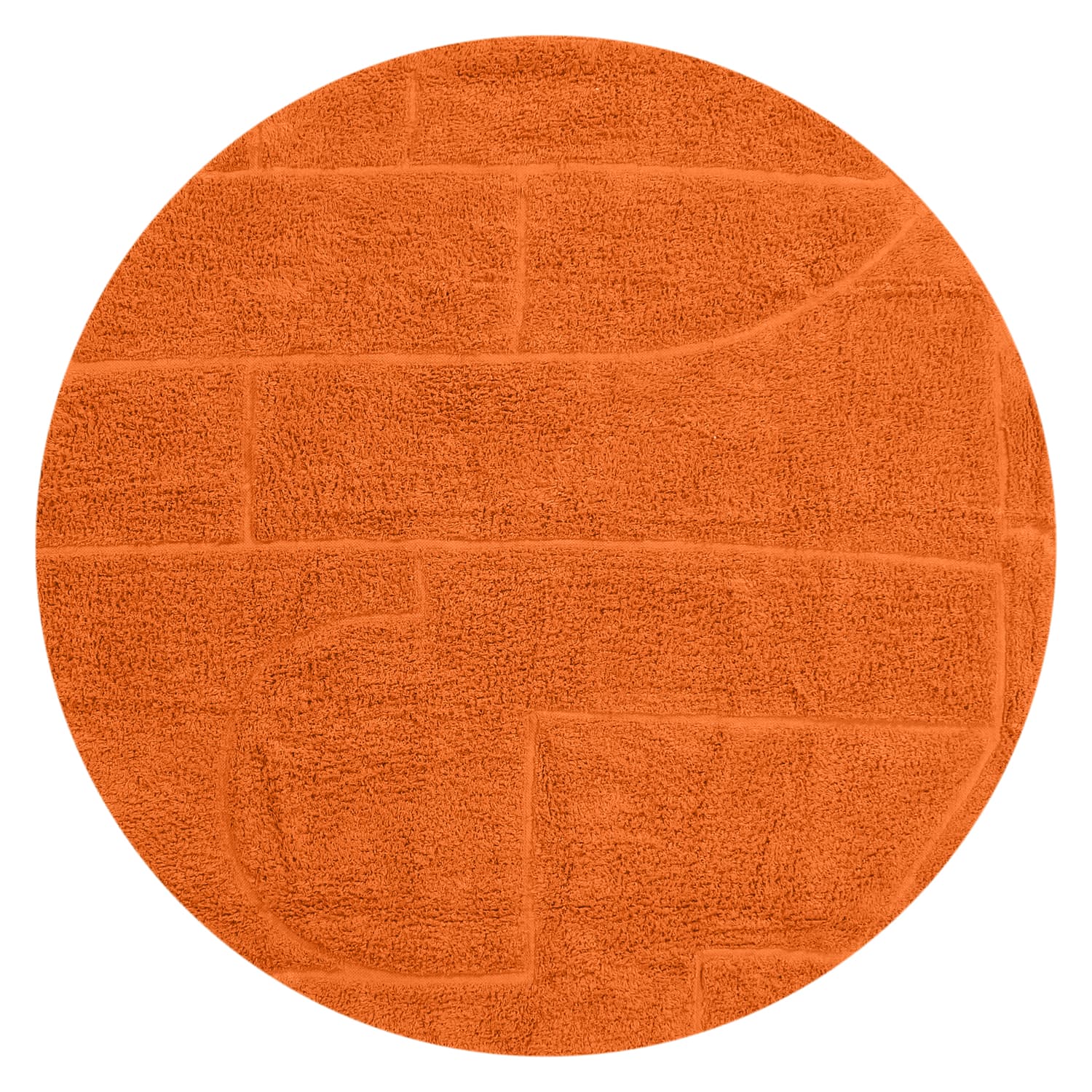 Rund matta - Cremona Natural Cotton Shaggy (orange) (Storlek: Ø 200 cm)