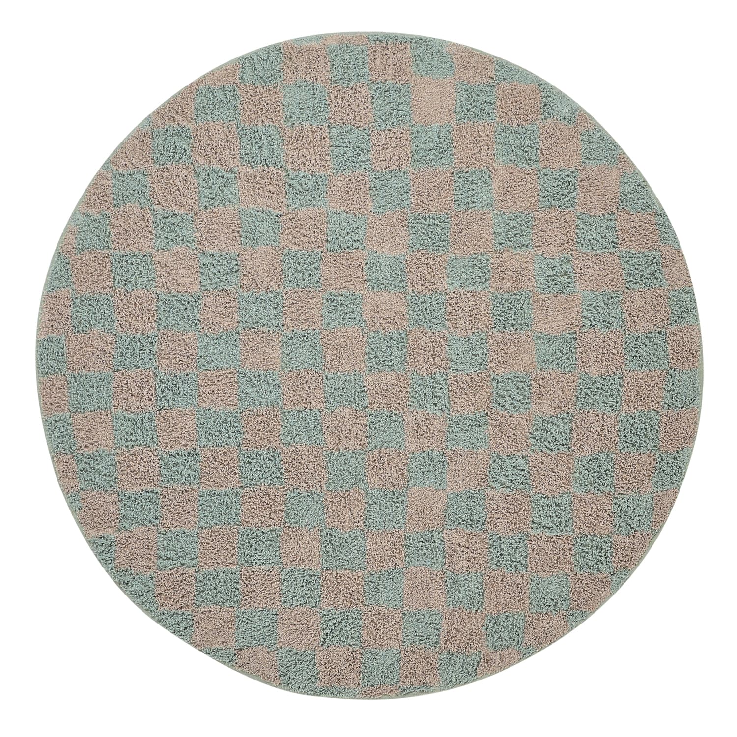 Rund matta - Elsey Natural Cotton Shaggy (grå/rosa) (Storlek: Ø 200 cm)