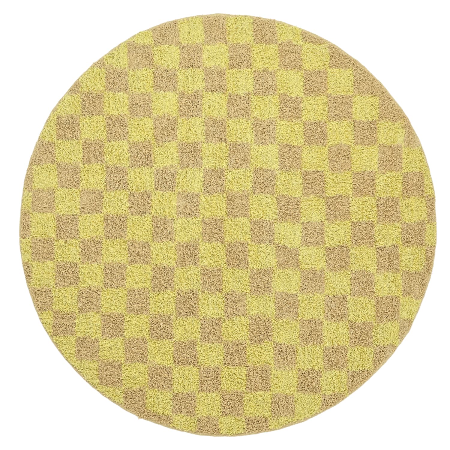 Rund matta - Elsey Natural Cotton Shaggy (gul/beige) (Storlek: Ø 200 cm)