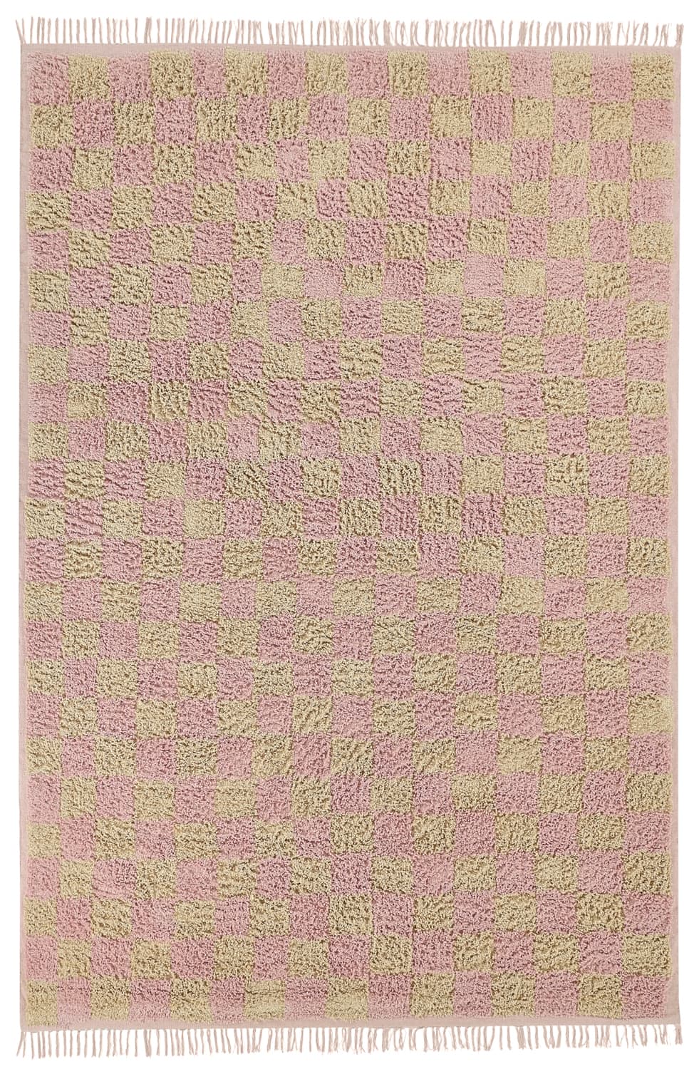 Ryamattor - Elsey Natural Cotton Shaggy (rosa/orange) (Storlek: 80 x 150 cm)