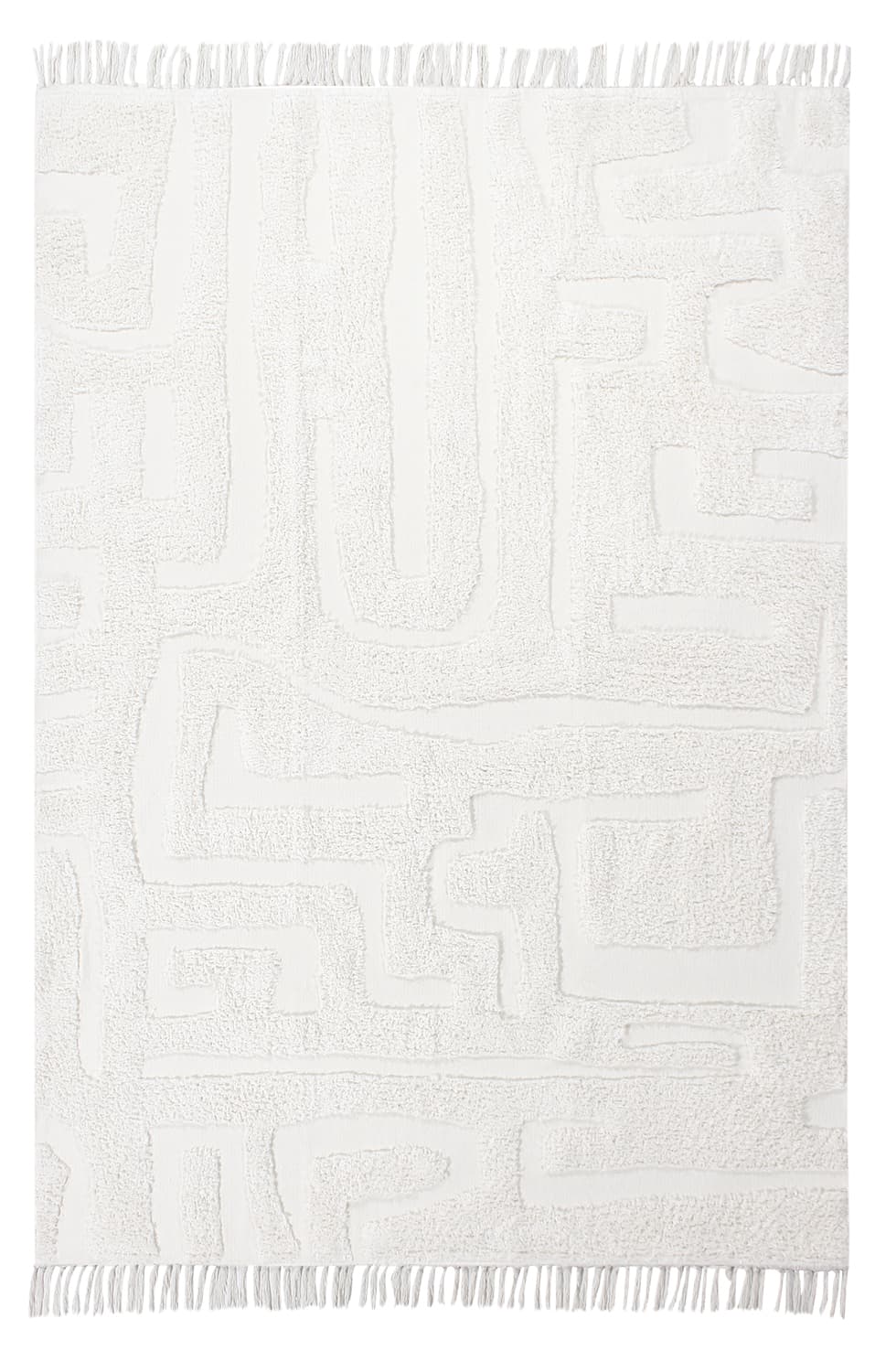 Ryamattor - Fallon Natural Cotton Shaggy (offwhite) (Storlek: 200 x 290 cm)