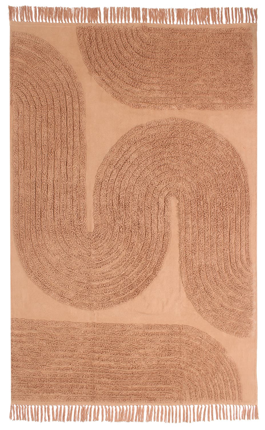 Ryamattor - Jovie Natural Cotton Shaggy (terracotta) (Storlek: 80 x 250 cm)