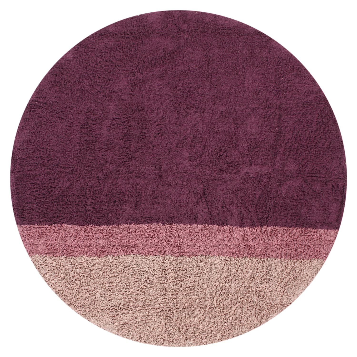 Rund matta - Pione Natural Cotton Shaggy (rosa) (Storlek: Ø 200 cm)