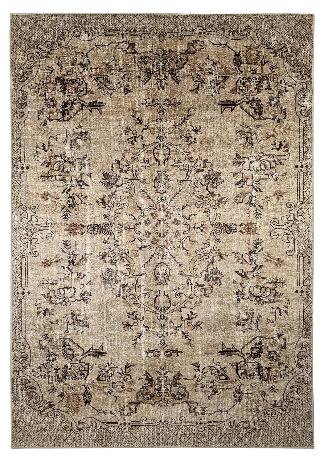 Wiltonmatta - Rosalie (beige) (Storlek: 200 x 280 cm)