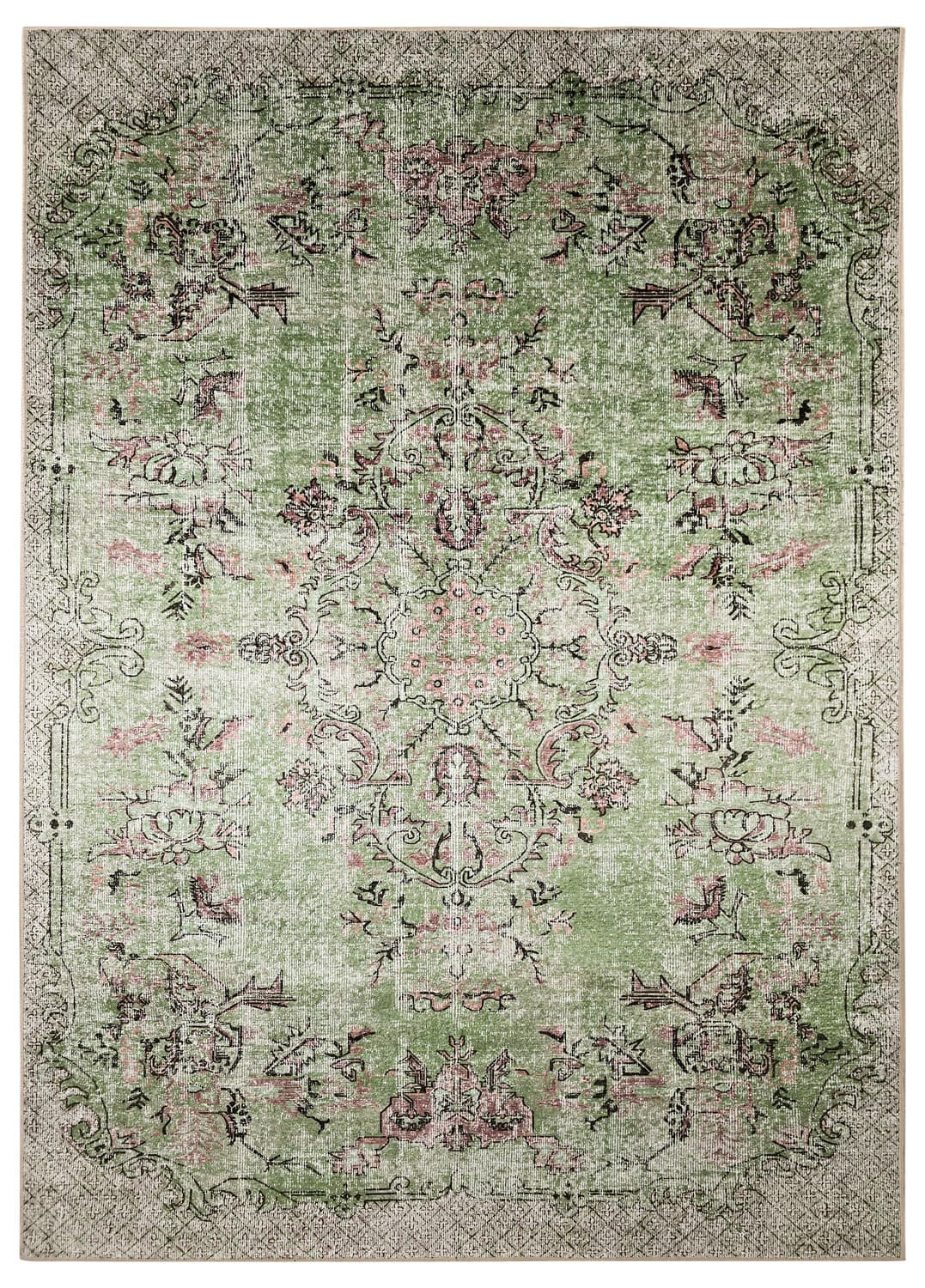 Wiltonmatta - Rosalie (grön) (Storlek: 200 x 280 cm)