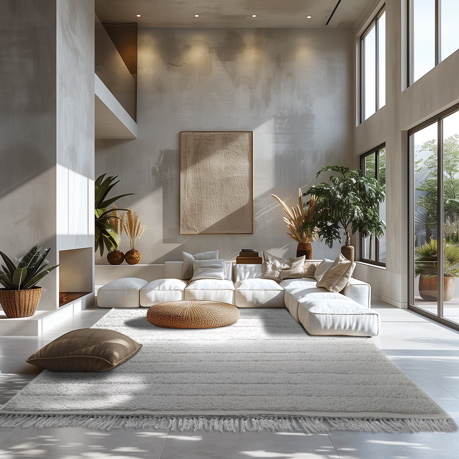 Ryamattor - Willow Natural Cotton Shaggy (offwhite) (Storlek: 200 x 290 cm)