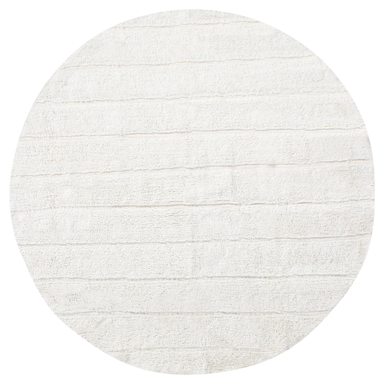 Rund matta - Willow Natural Cotton Shaggy (offwhite) (Storlek: Ø 200 cm)