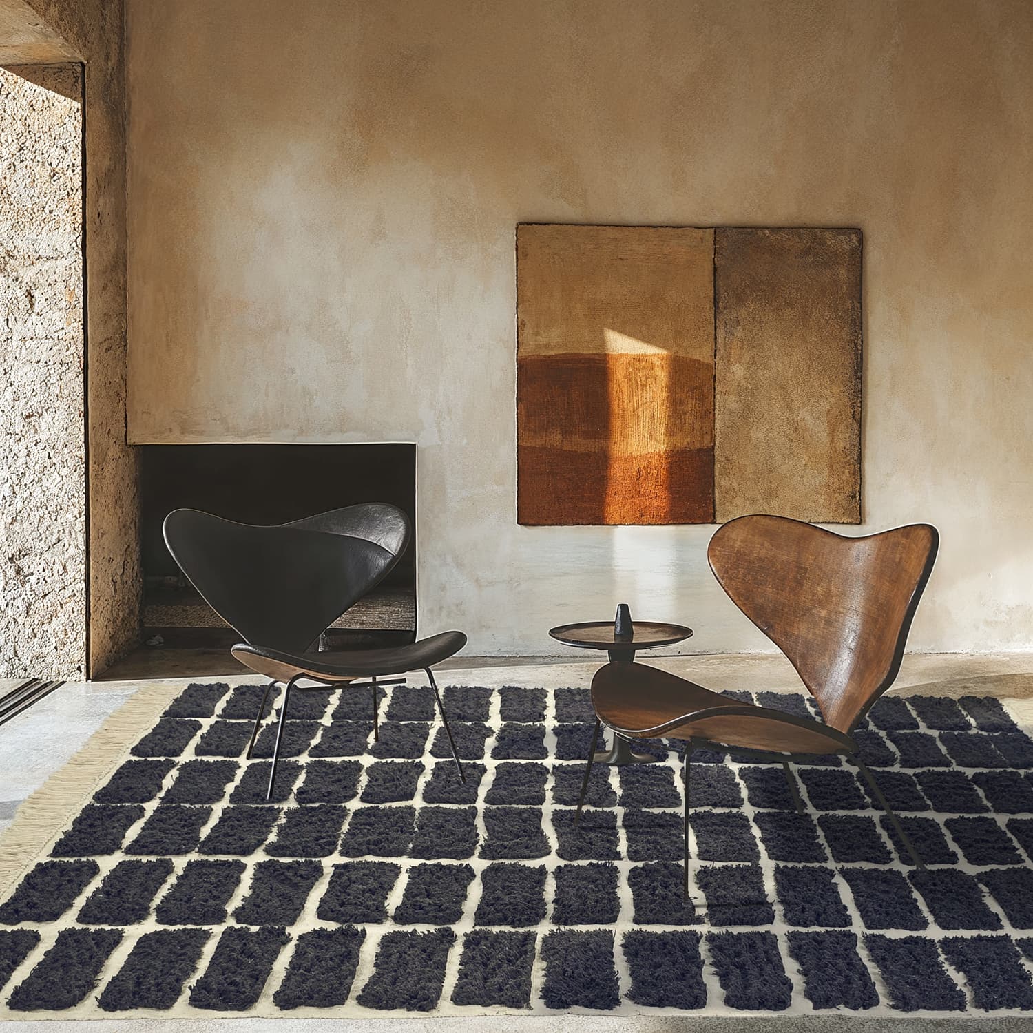 Ryamattor - Zola Natural Cotton Shaggy (mörkgrå) (Storlek: 240 x 340 cm)