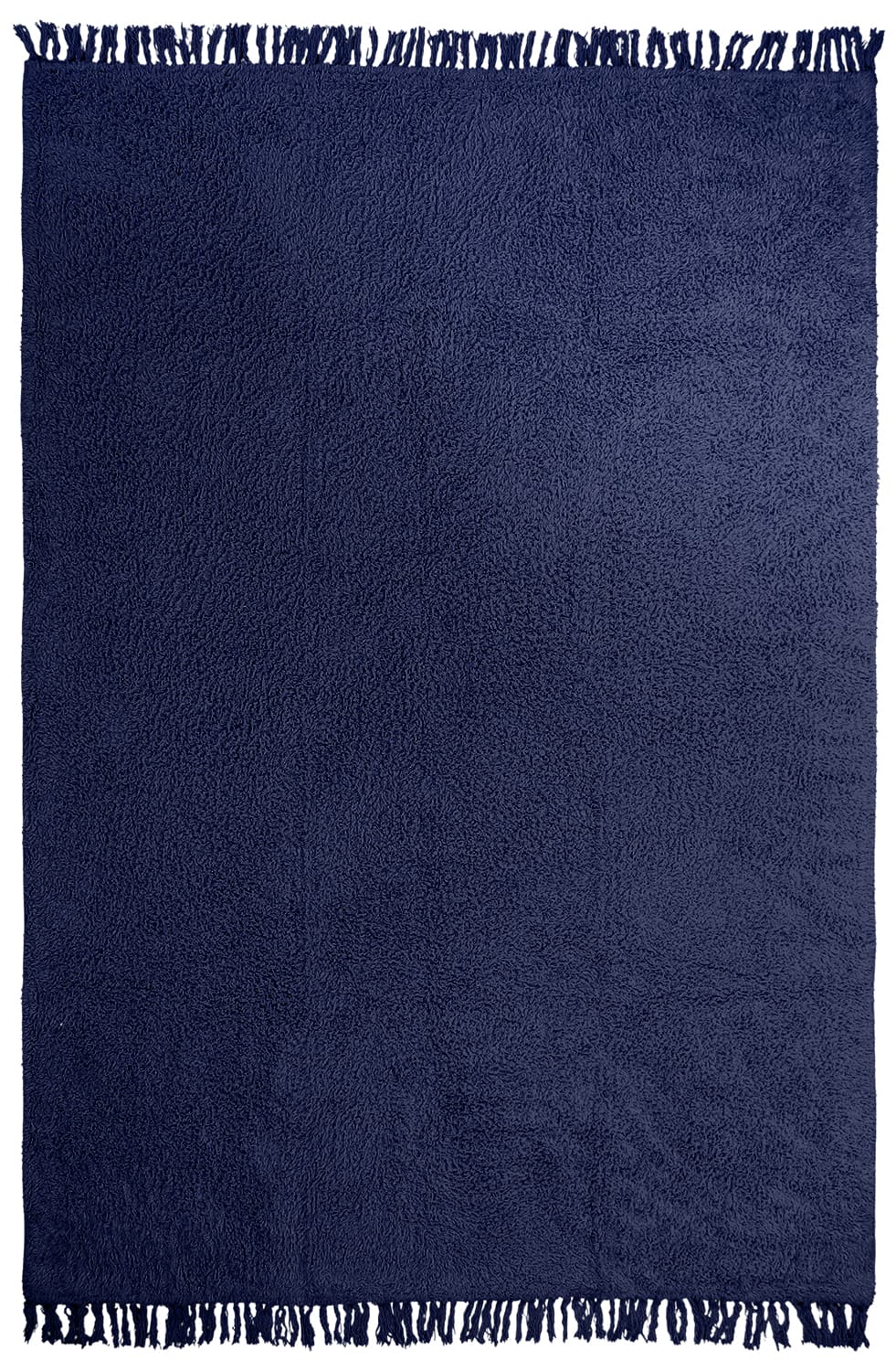 Ryamattor - Alba Natural Cotton Shaggy (mörkblå) (Storlek: 160 x 230 cm)