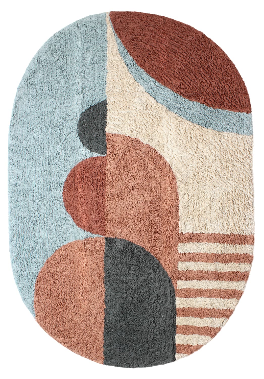 Oval matta - Osmery Natural Cotton Shaggy (multi) (Storlek: 240 x 340 cm)