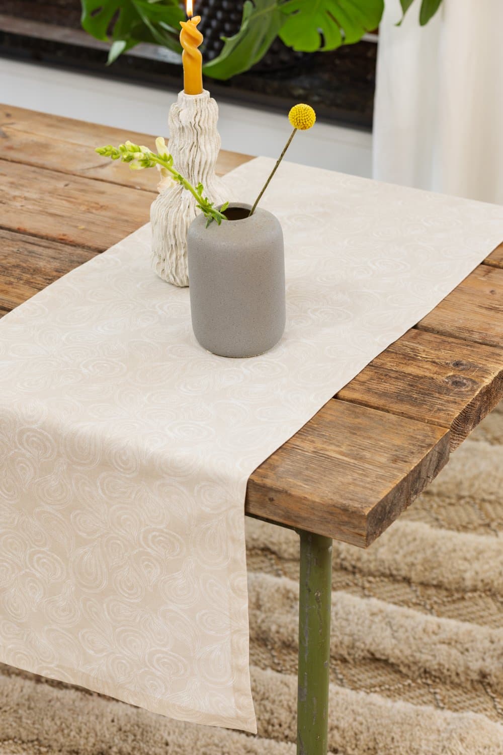 Bordslöpare - Löpare Merja (beige) (Storlek: 40 x 140)