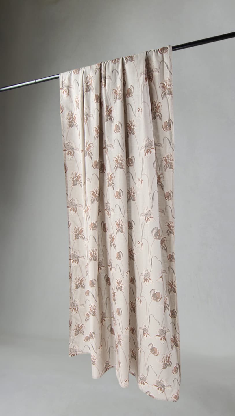 Gardiner - Bomullsgardin Alegria (beige) (Storlek: 140 x 250 cm)