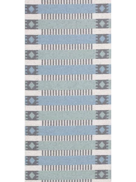Plastmattor - Horredsmattan Märta (blå/grön) (Storlek: 150 x 100 cm)