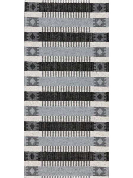 Plastmattor - Horredsmattan Märta (grå/svart) (Storlek: 150 x 200 cm)