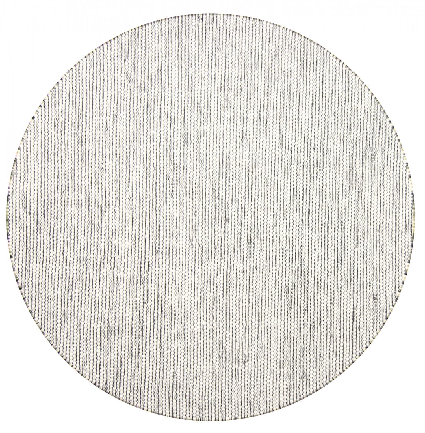 Rund matta - Otago (svart/vit) (Storlek: Ø 240 cm)