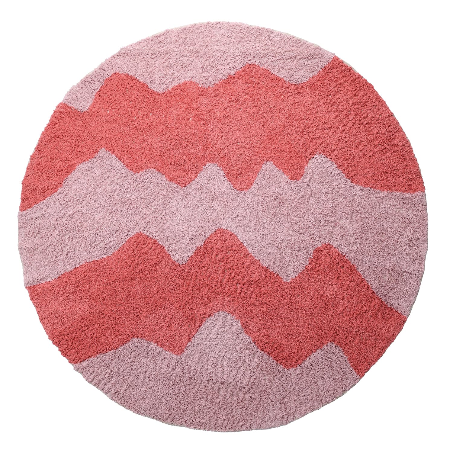 Ryamattor - Amira Natural Cotton Shaggy (rosa) (Storlek: Ø 200 cm)