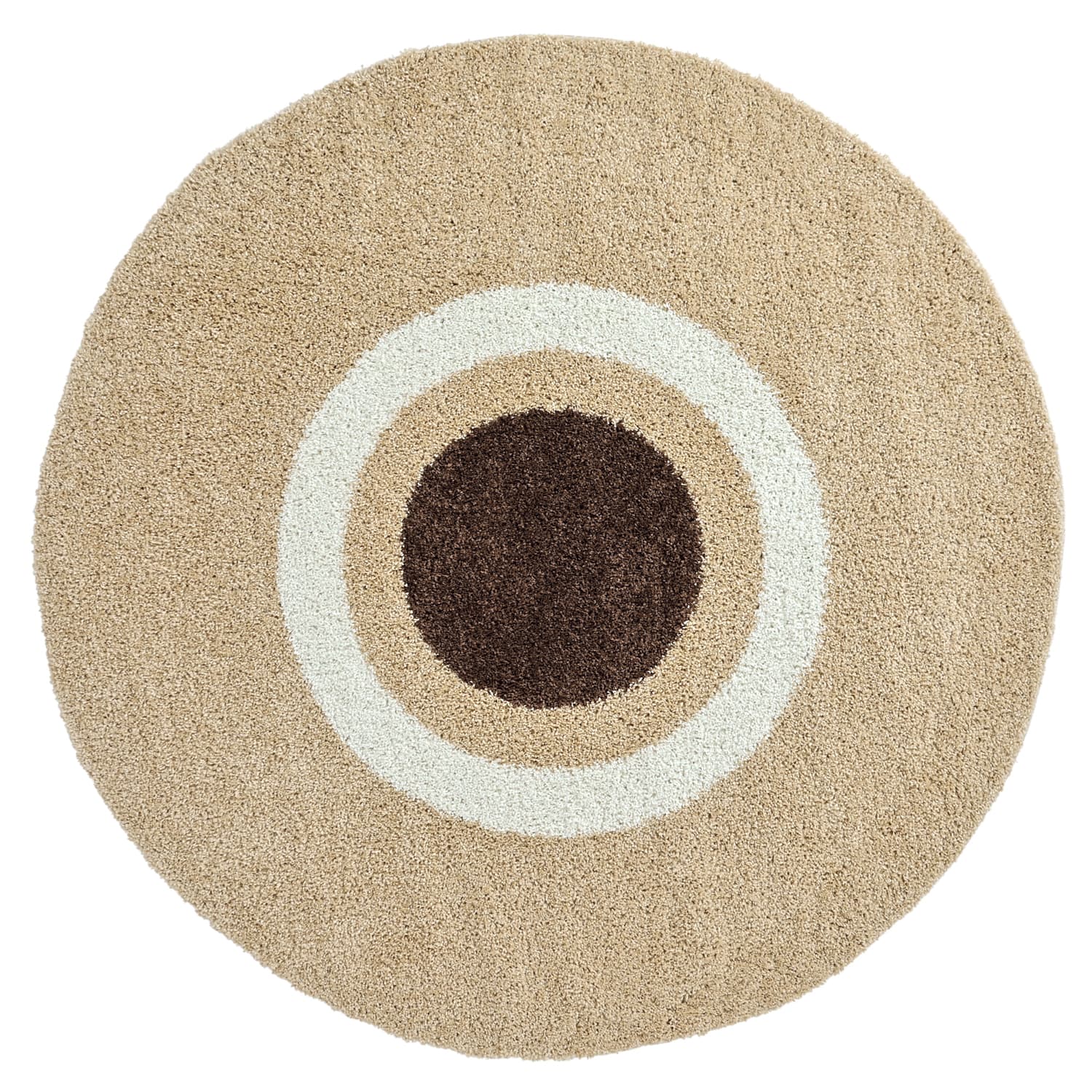 Runda mattor - Alsace (beige/vit/brun) (Storlek: Ø 200 cm)