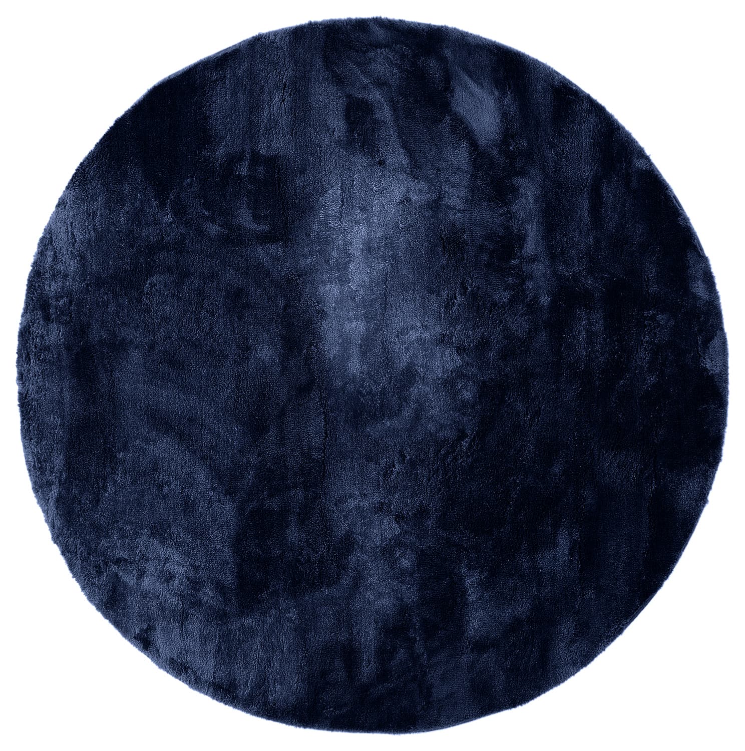 Runda mattor - Aranga Super Soft Fur (mörkblå) (Storlek: Ø 200 cm)