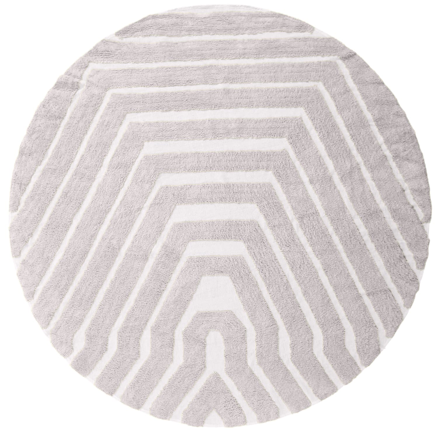 Rund matta - Callista Natural Cotton Shaggy (taupe) (Storlek: Ø 240 cm)