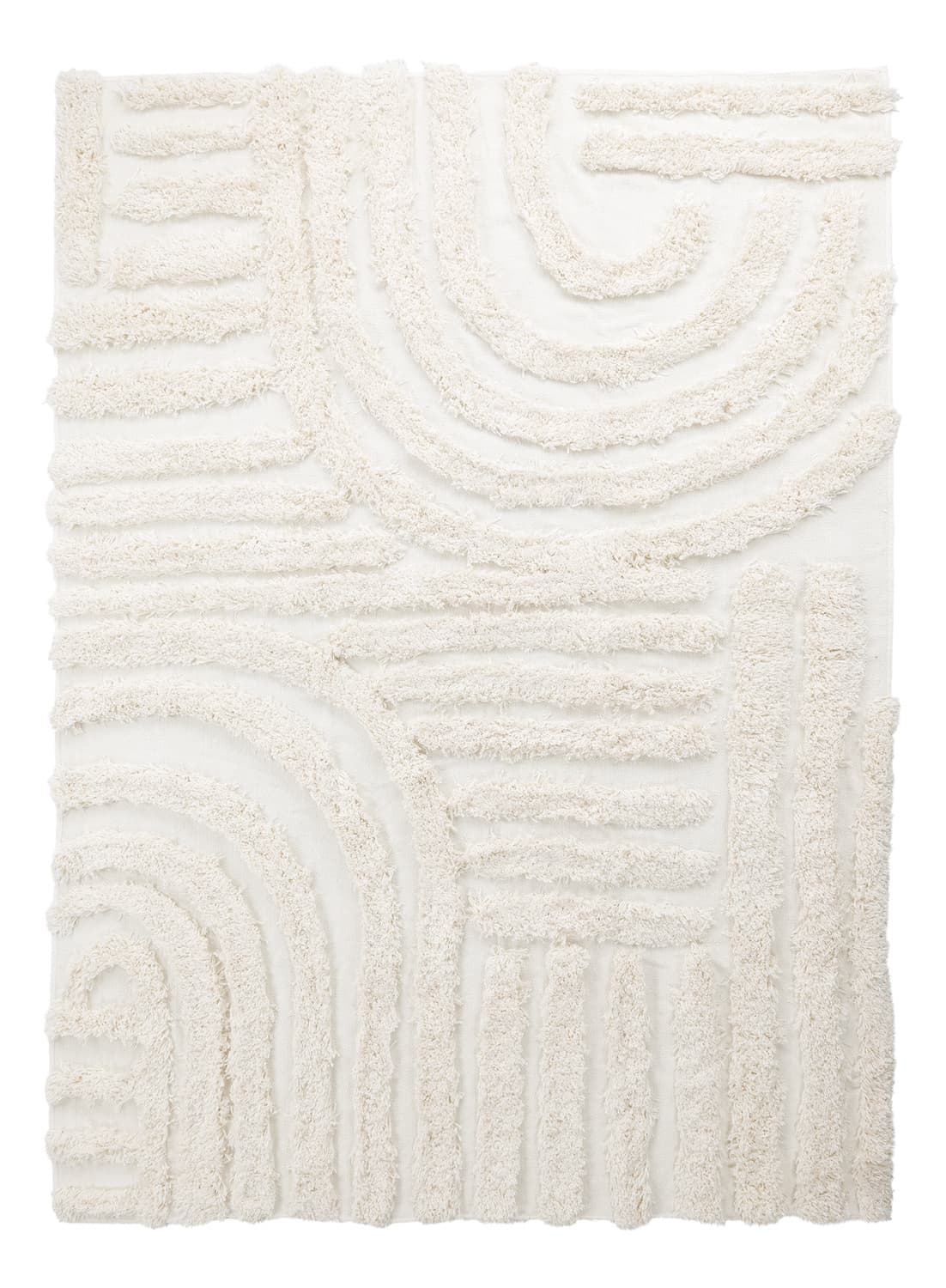 Ryamattor - Cazorla Natural Cotton Shaggy (offwhite) (Storlek: 200 x 290 cm)