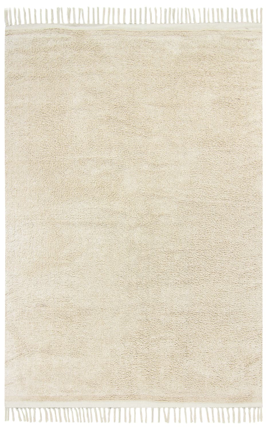 Ryamattor - Celina Natural Cotton Shaggy (offwhite/beige) (Storlek: 240 x 340 cm)