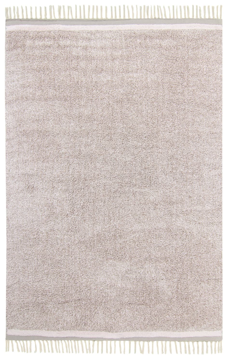 Ryamattor - Celina Natural Cotton Shaggy (taupe/lavendel) (Storlek: 240 x 340 cm)