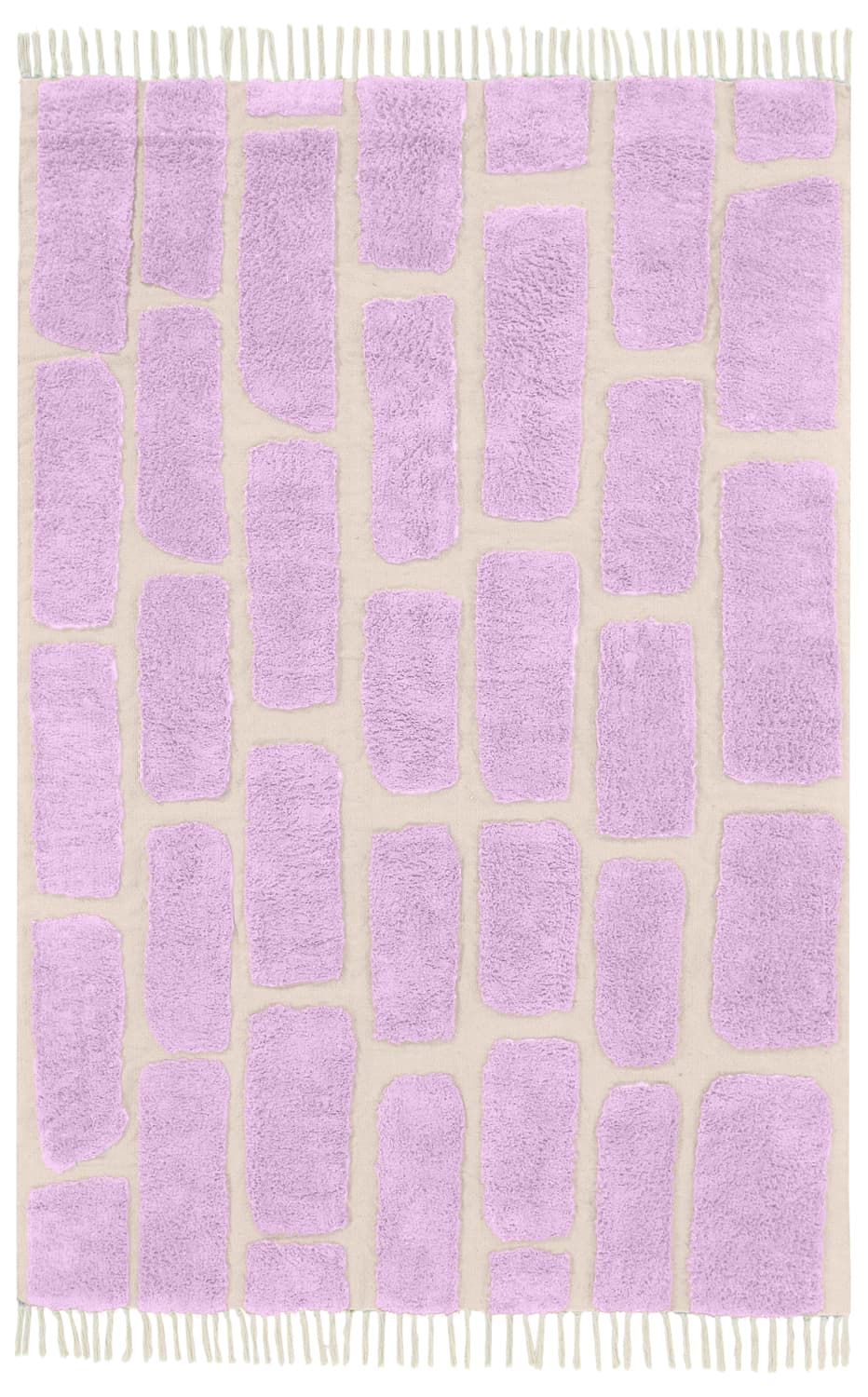 Ryamattor - Cyrus Natural Cotton Shaggy (lila) (Storlek: 80 x 150 cm)