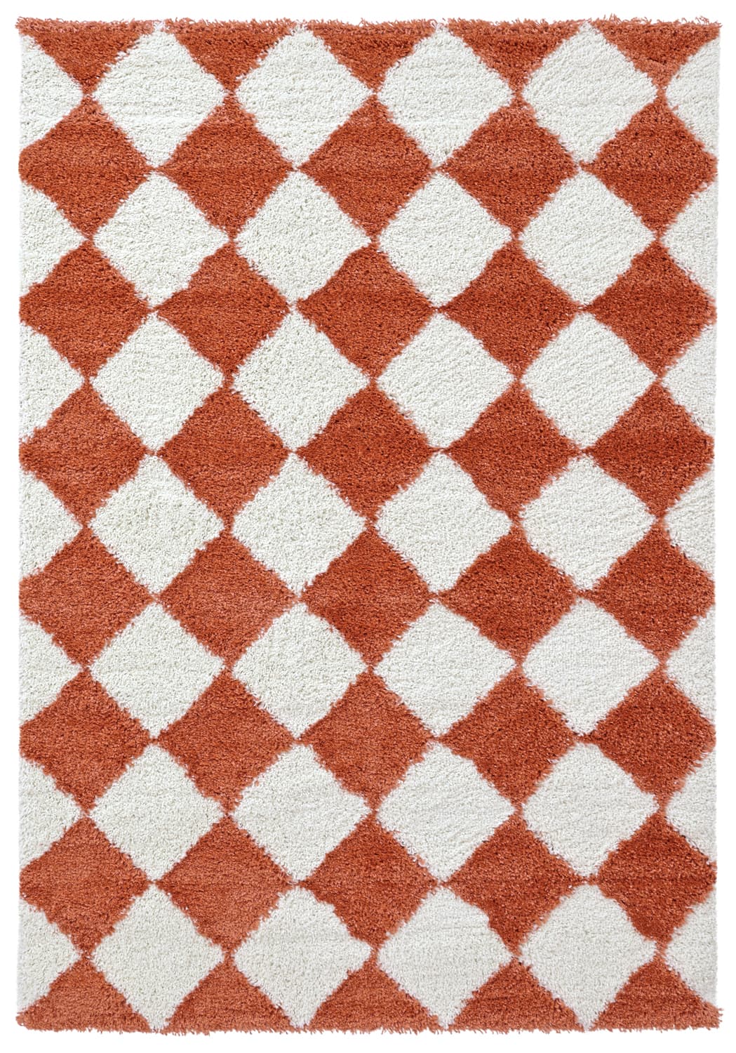 Ryamattor - Albi (vit/orange) (Storlek: 240 x 340 cm)