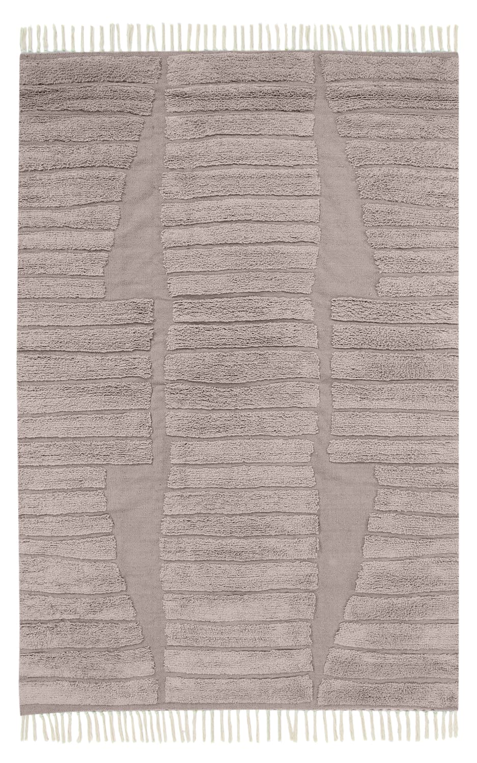Ryamattor - Rani Natural Cotton Shaggy (taupe) (Storlek: 80 x 150 cm)