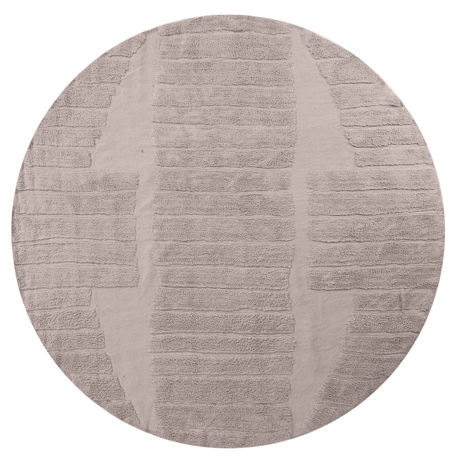 Rund matta - Rani Natural Cotton Shaggy (taupe) (Storlek: Ø 200 cm)