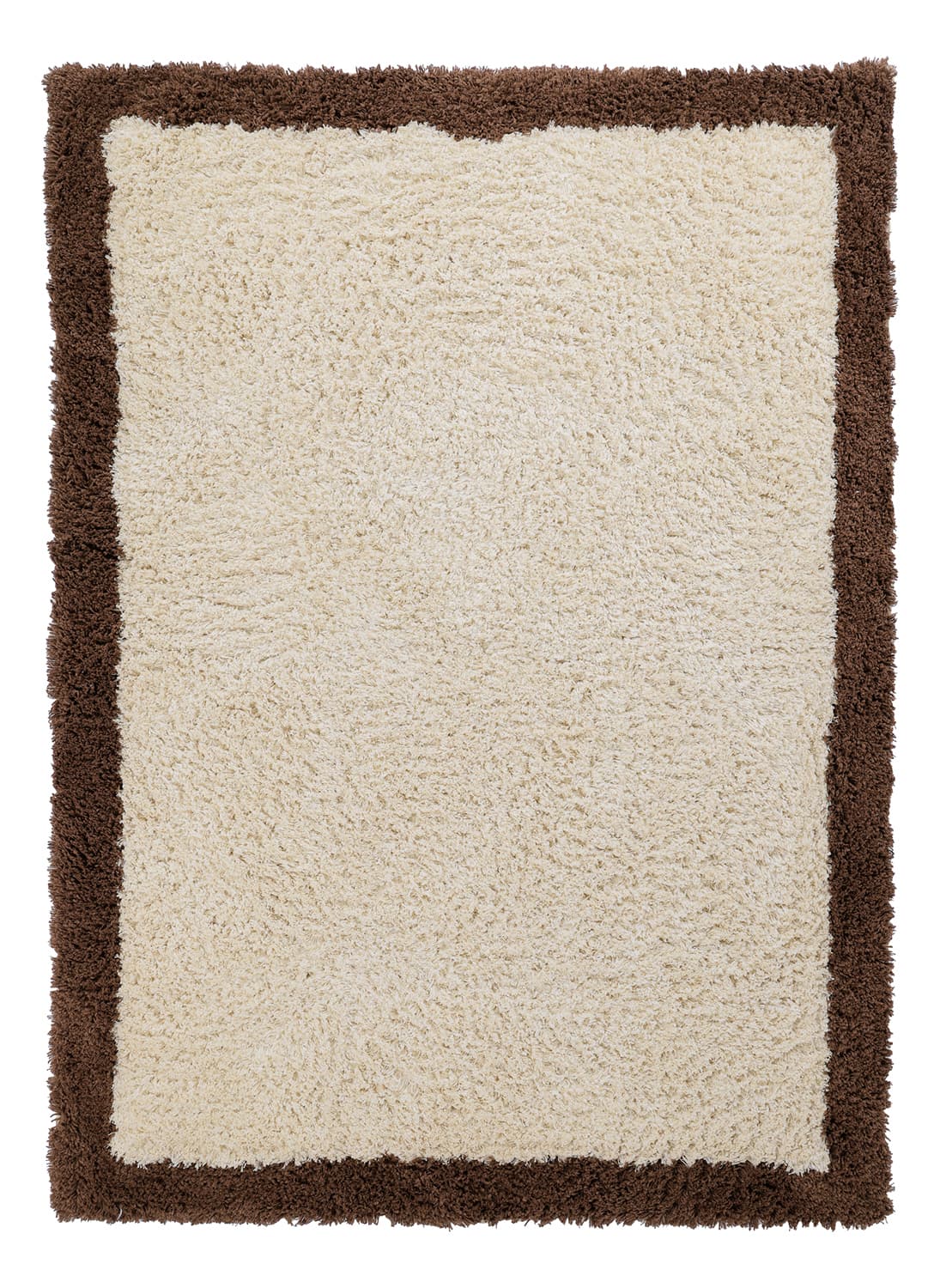 Ryamattor - Sagres Natural Cotton Shaggy (offwhite/brun) (Storlek: 240 x 340 cm)