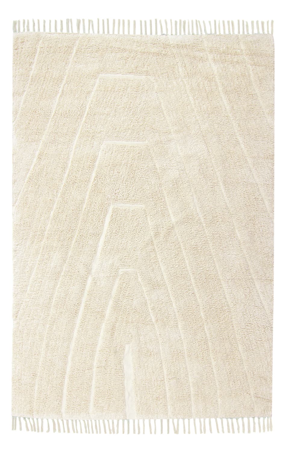 Ryamattor - Sivia Natural Cotton Shaggy (offwhite) (Storlek: 80 x 150 cm)