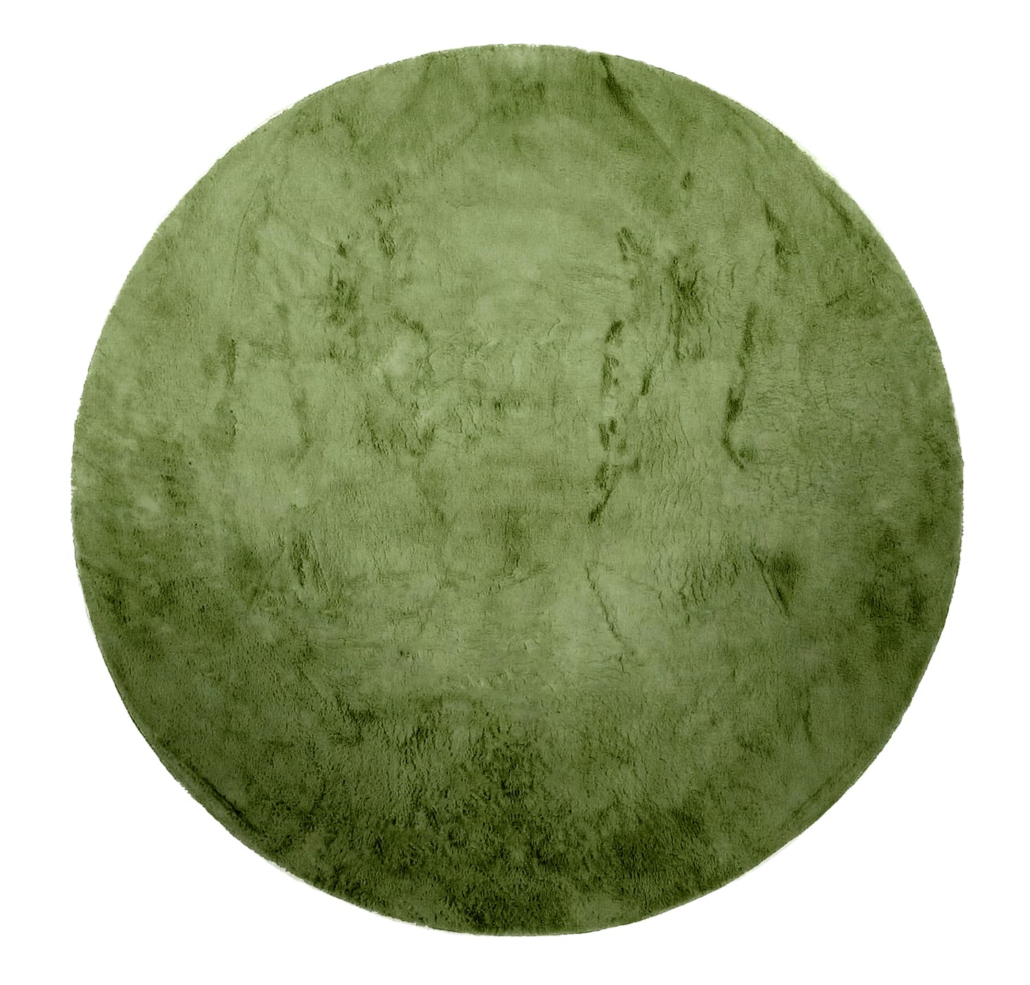 Runda mattor - Aranga Super Soft Fur (oliv) (Storlek: Ø 80 cm)