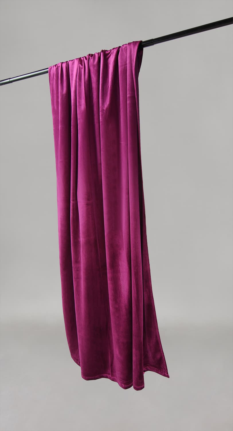 Gardiner - Sammetsgardin Marlyn (fuchsia) (Storlek: 130 x 220 cm)