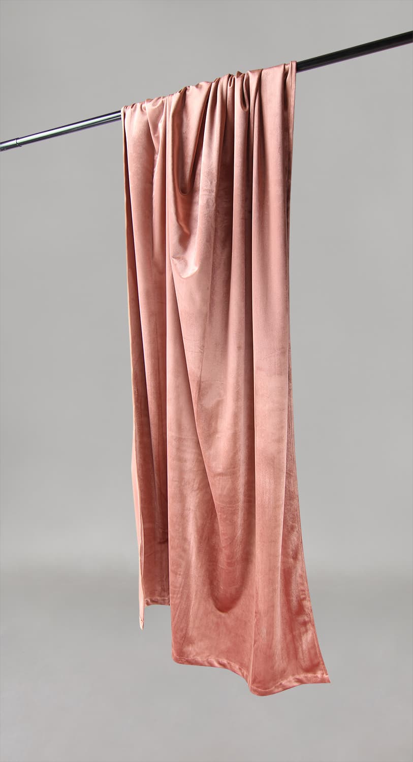Gardiner - Sammetsgardin Marlyn (rosa) (Storlek: 130 x 220 cm)
