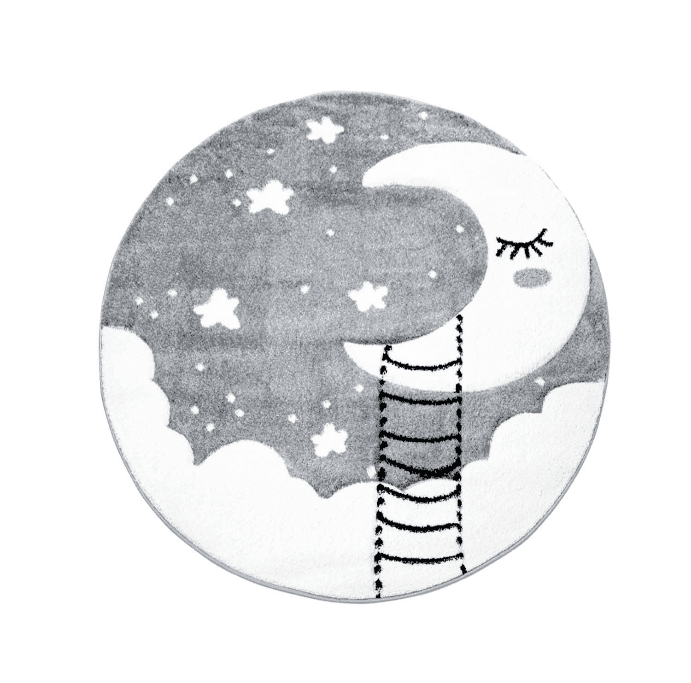 Barnmatta - Bueno Moon (grå) (Storlek: Ø 120 cm)