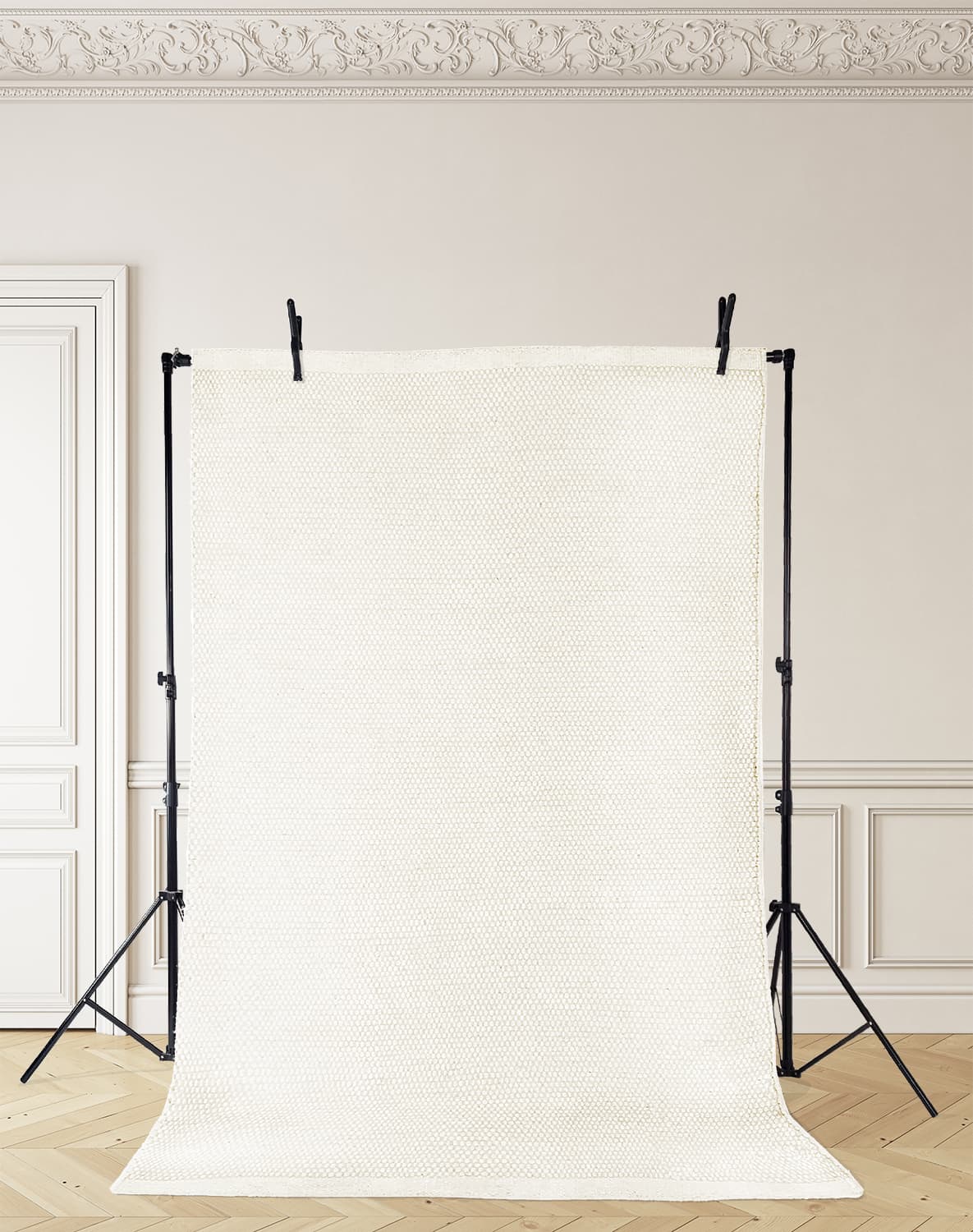 Ullmatta - Coastal (vit) (Storlek: 160 x 230 cm)