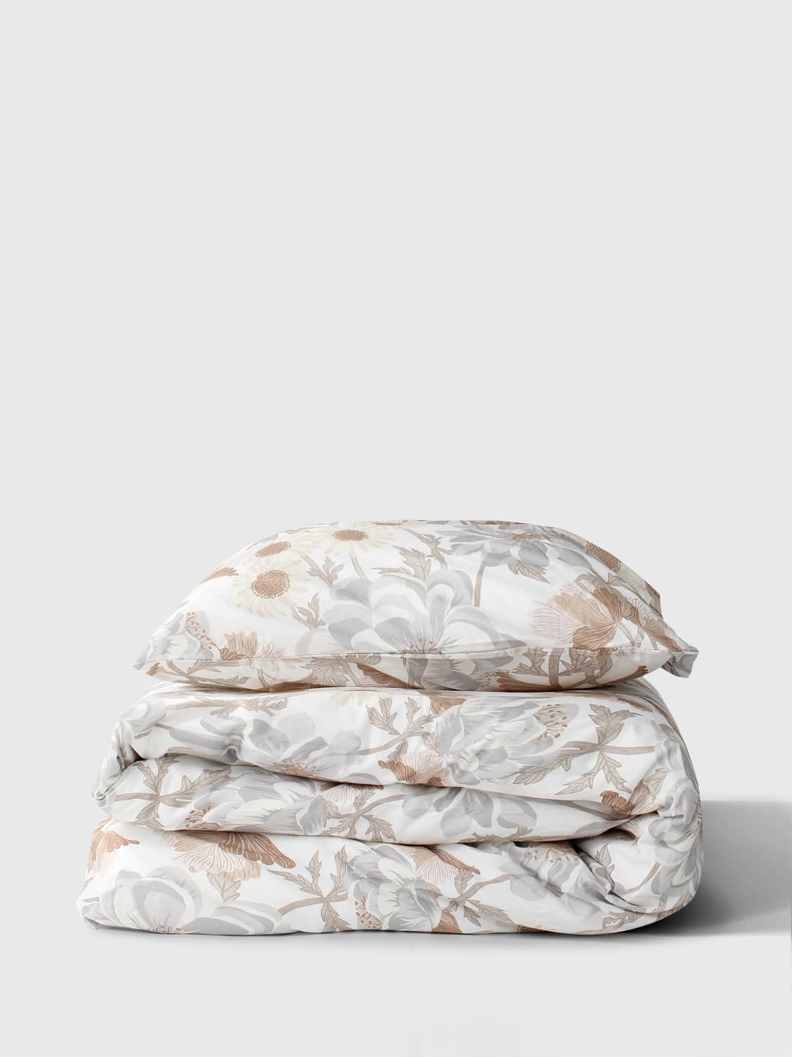 Påslakanset - Serena (grå/beige) (Storlek: 150 x 210 cm)