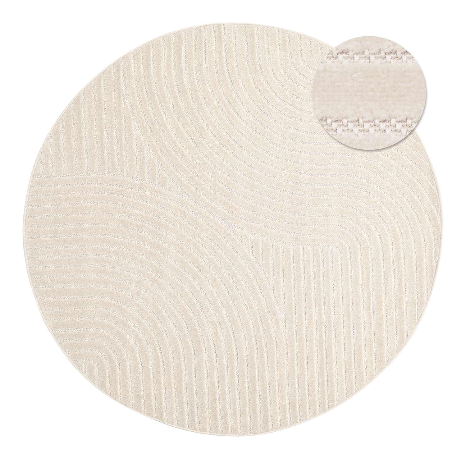 Rund matta - Devon (cream) (Storlek: Ø 280 cm)