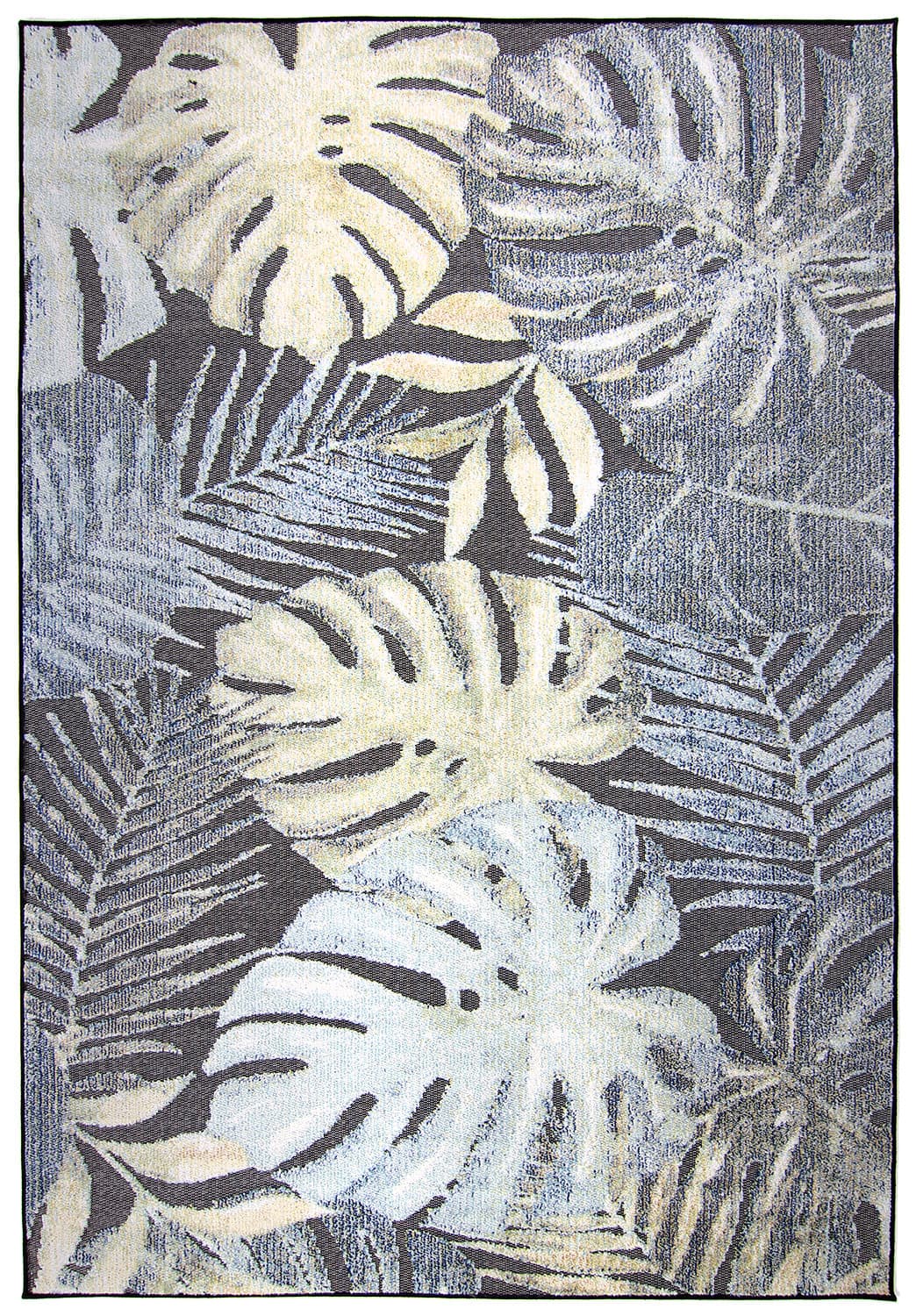 Inomhus- utomhusmatta - Maui (svart/multi) (Storlek: 240 x 340 cm)