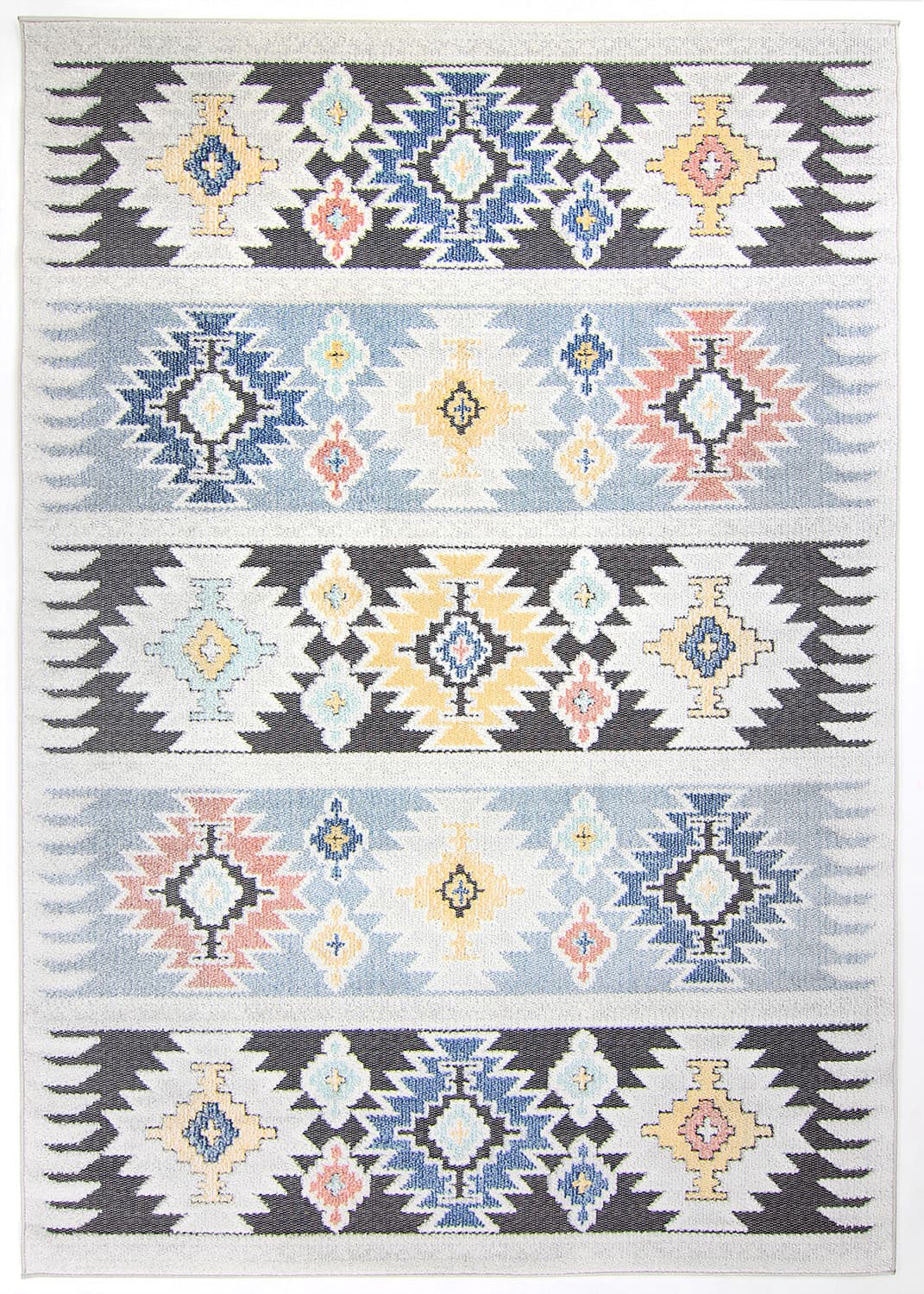 Inomhus- utomhusmatta - Sahara (blå/multi) (Storlek: 240 x 340 cm)