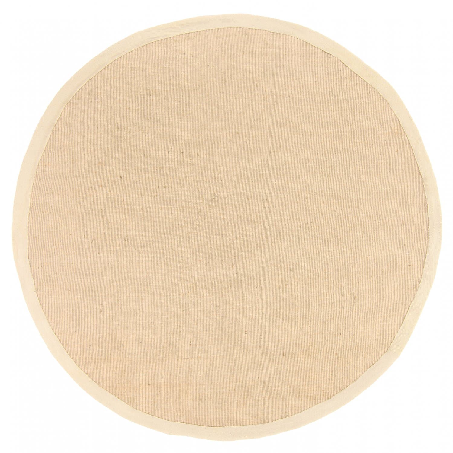 Rund matta (sisal) - Agave (sand) (Storlek: Ø 240 cm)