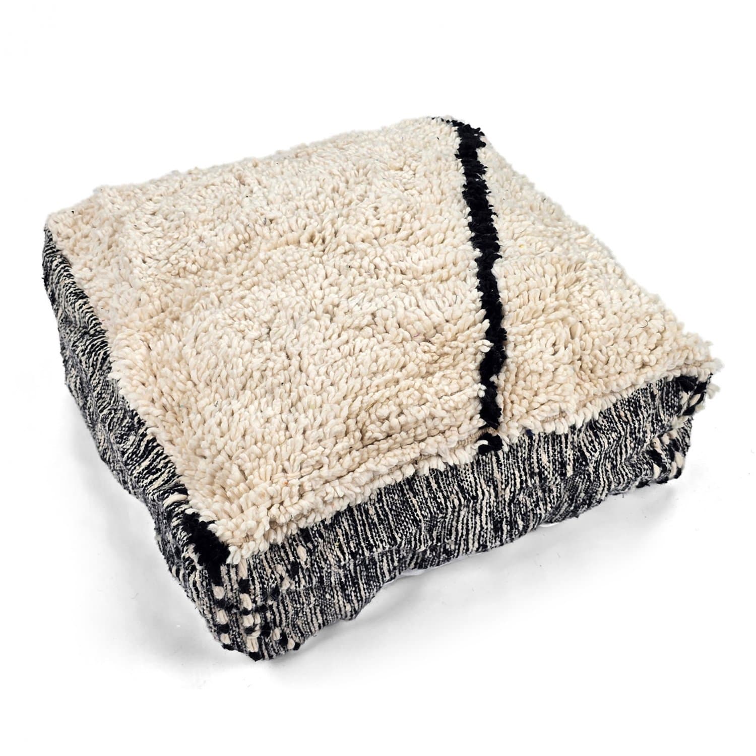 Sittpuff - Marockansk Beni Ourain 033 (Storlek: 60 x 60 cm)