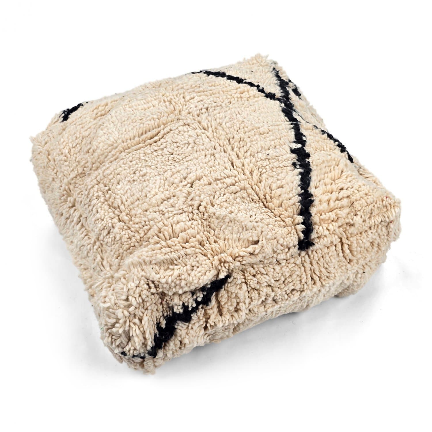 Sittpuff - Marockansk Beni Ourain 038 (Storlek: 60 x 60 cm)