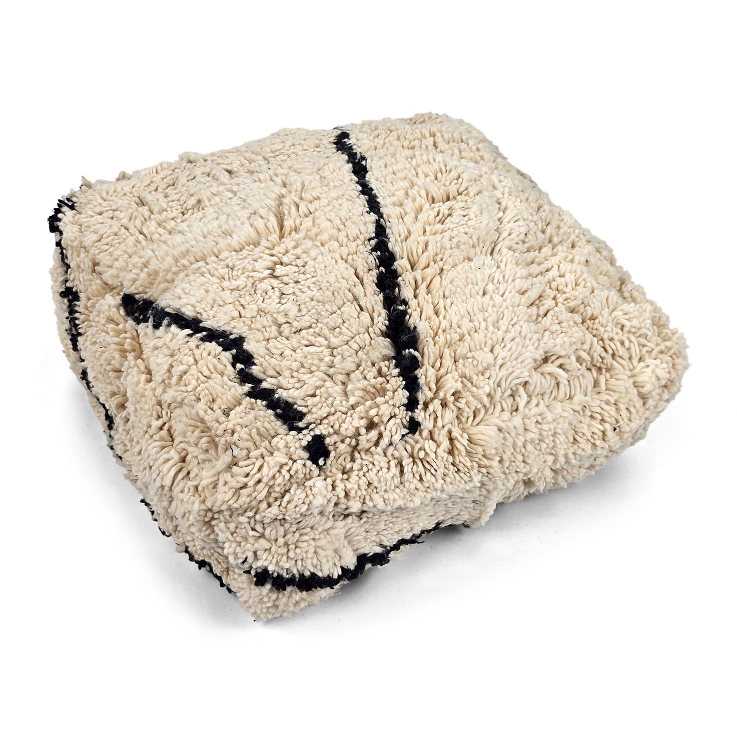 Sittpuff - Marockansk Beni Ourain 099 (Storlek: 60 x 60 cm)