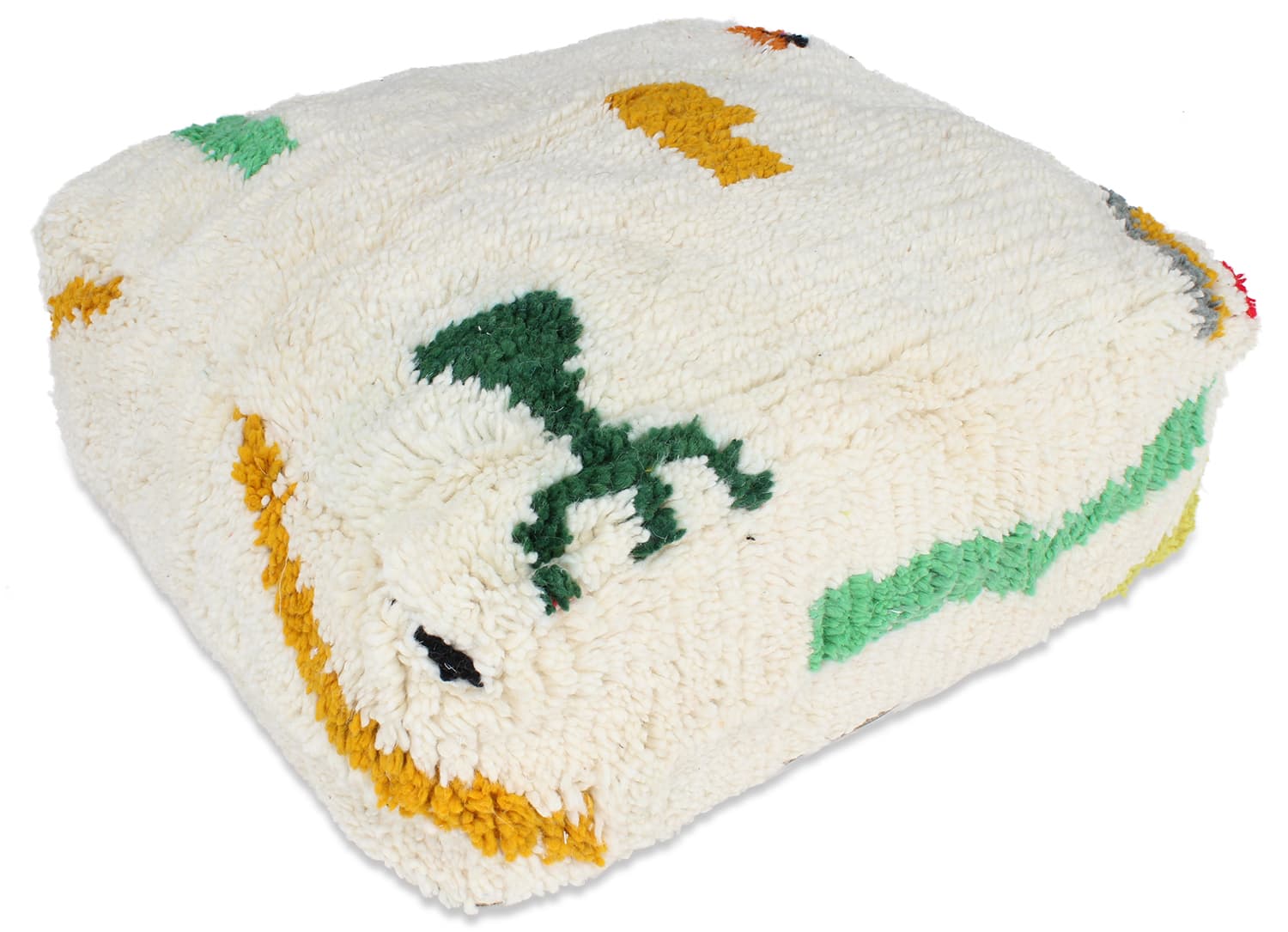 Sittpuff - Marockansk Beni Ourain (Storlek: 60 x 60 cm)