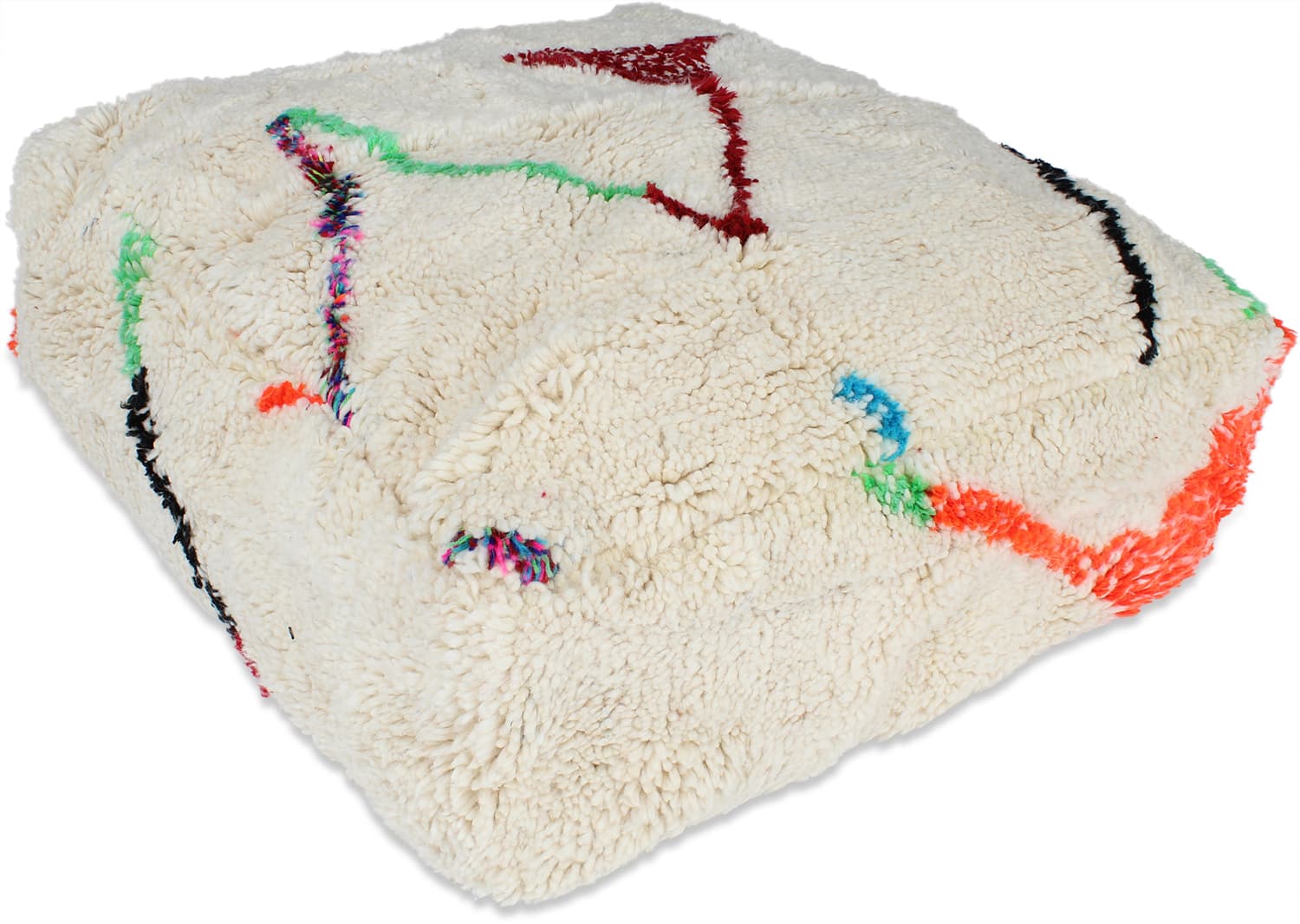 Sittpuff - Marockansk Beni Ourain (Storlek: 60 x 60 cm)