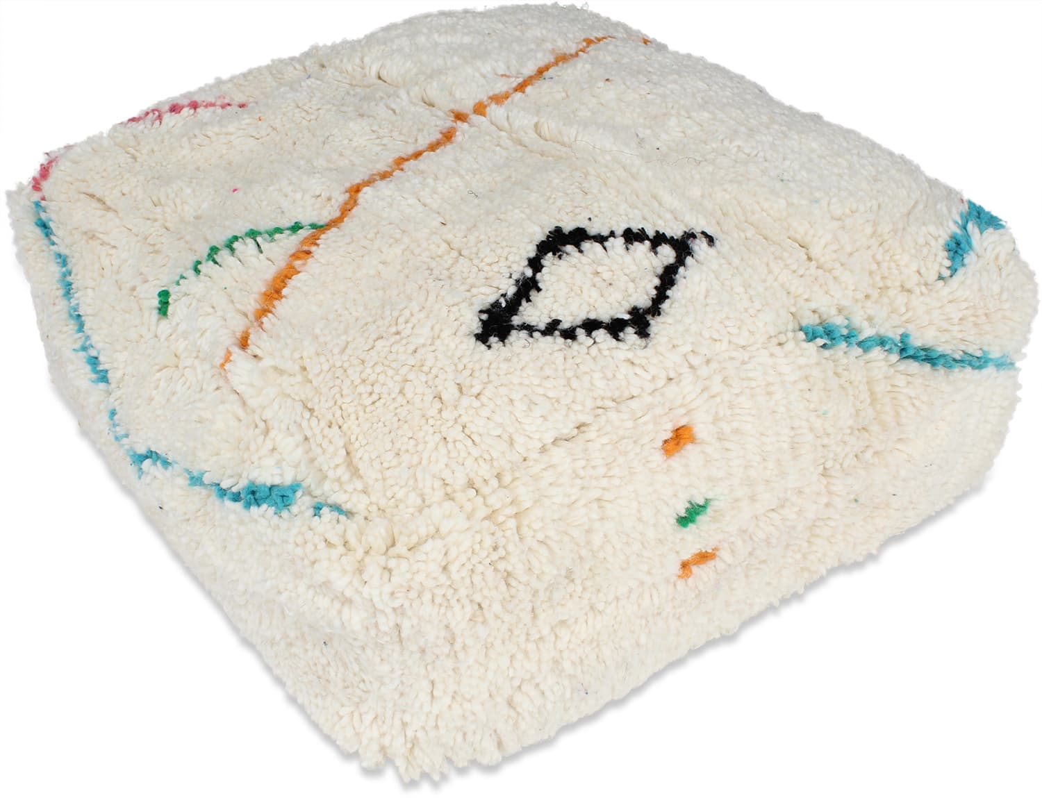 Sittpuff - Marockansk Beni Ourain (Storlek: 60 x 60 cm)