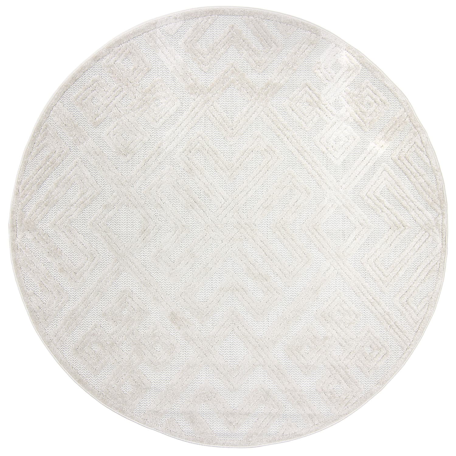 Rund matta - Indoor/Outdoor Shirley (cream) (Storlek: Ø 200 cm)