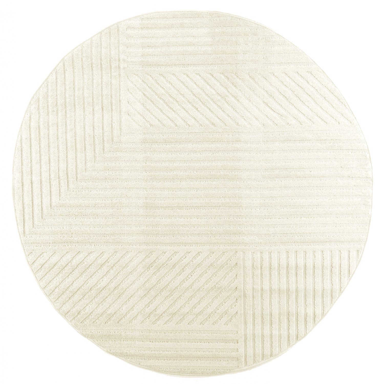 Rund matta - Avalon (cream) (Storlek: Ø 200 cm)